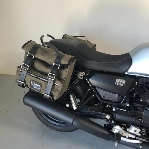 Moto Guzzi V7 850 Borse Laterali SAHARA VERDE 03