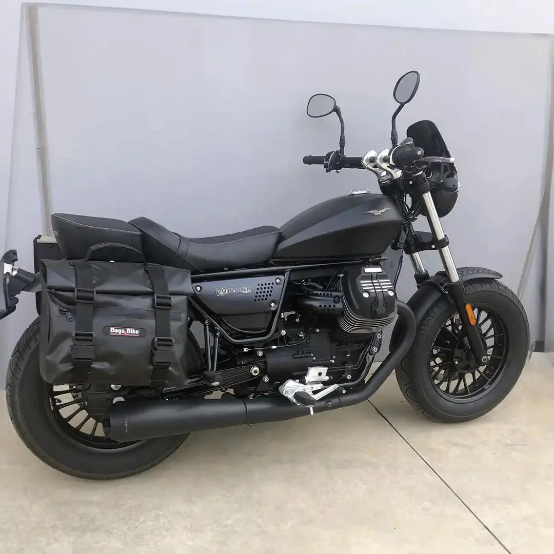 Borse laterali per Moto Guzzi Bobber, coppia di borse AMIATA - immagine 3