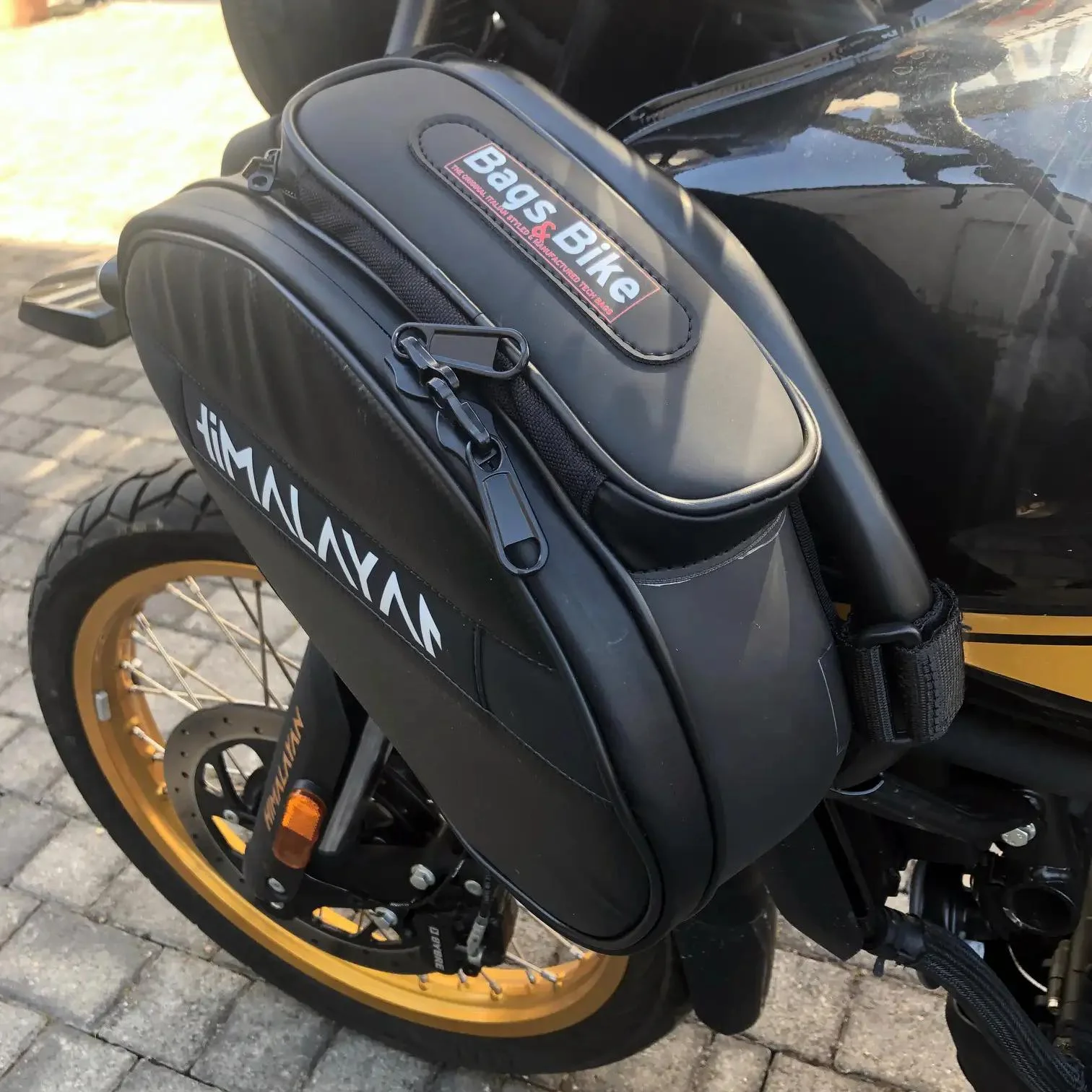 Borse frontali per Royal Enfield Himalayan 450, coppia di borse TUBOLAR BAGS - immagine 4