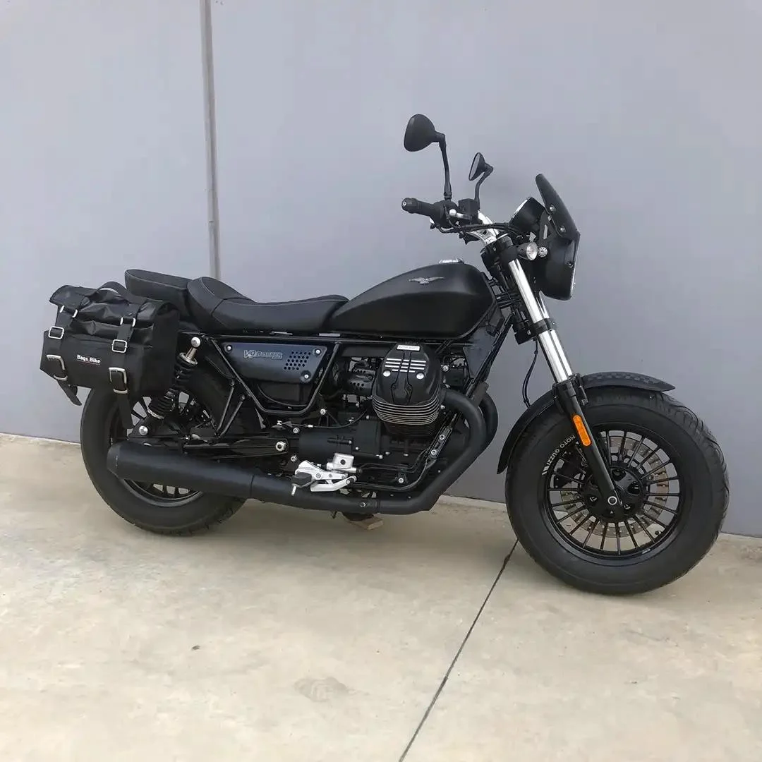 Borse laterali per Moto Guzzi Bobber, coppia di borse CAMION in Cuoio - immagine 3