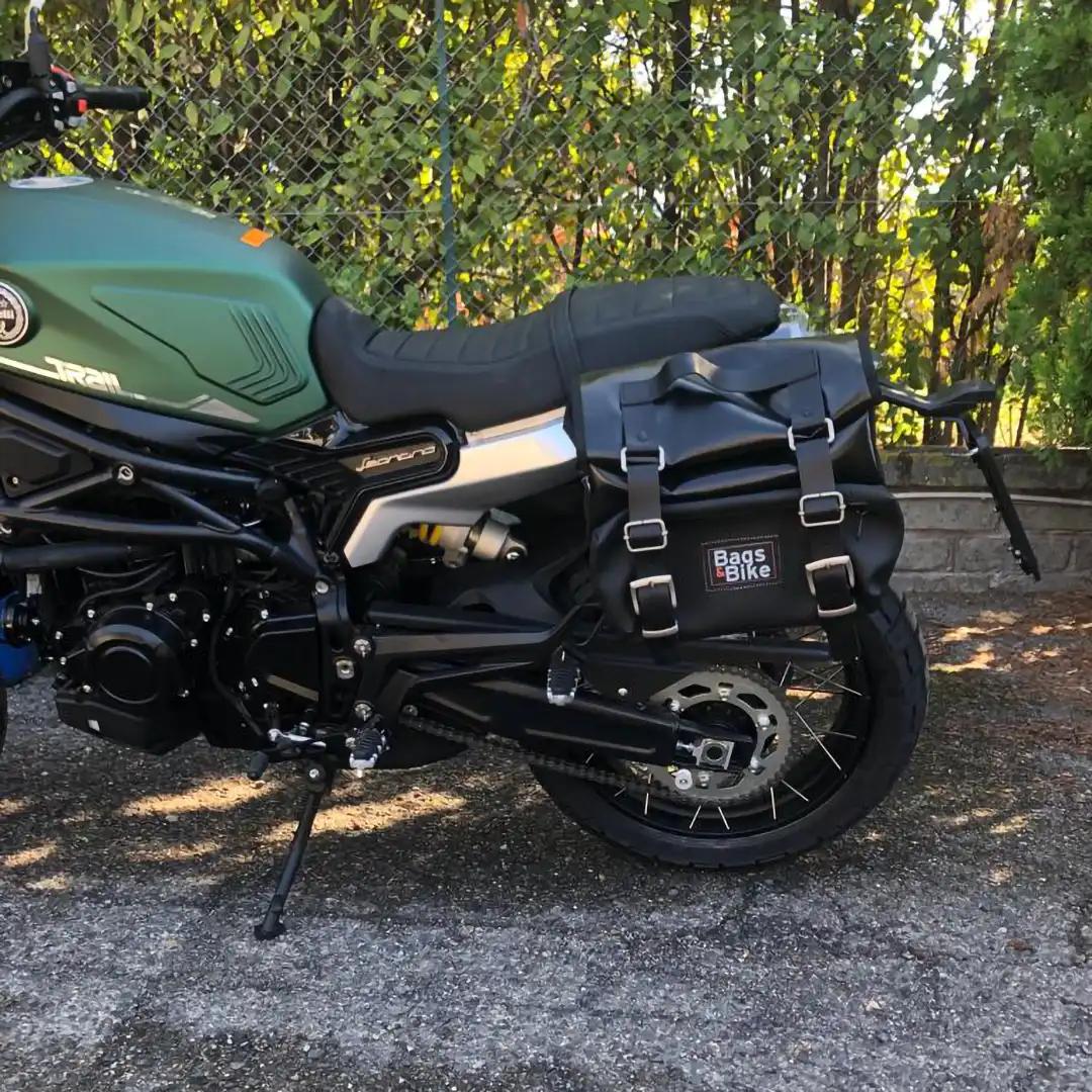 Borsa laterale per Benelli Leoncino 800 Trail, borsa singola CAMION in Cuoio
