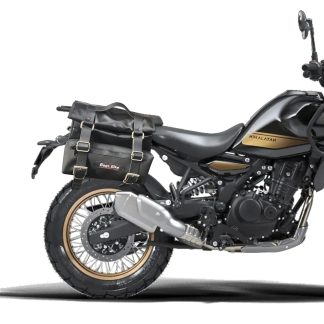 Panniers for Royal Enfield Himalayan 450, pair of CAMION in Leather side bags