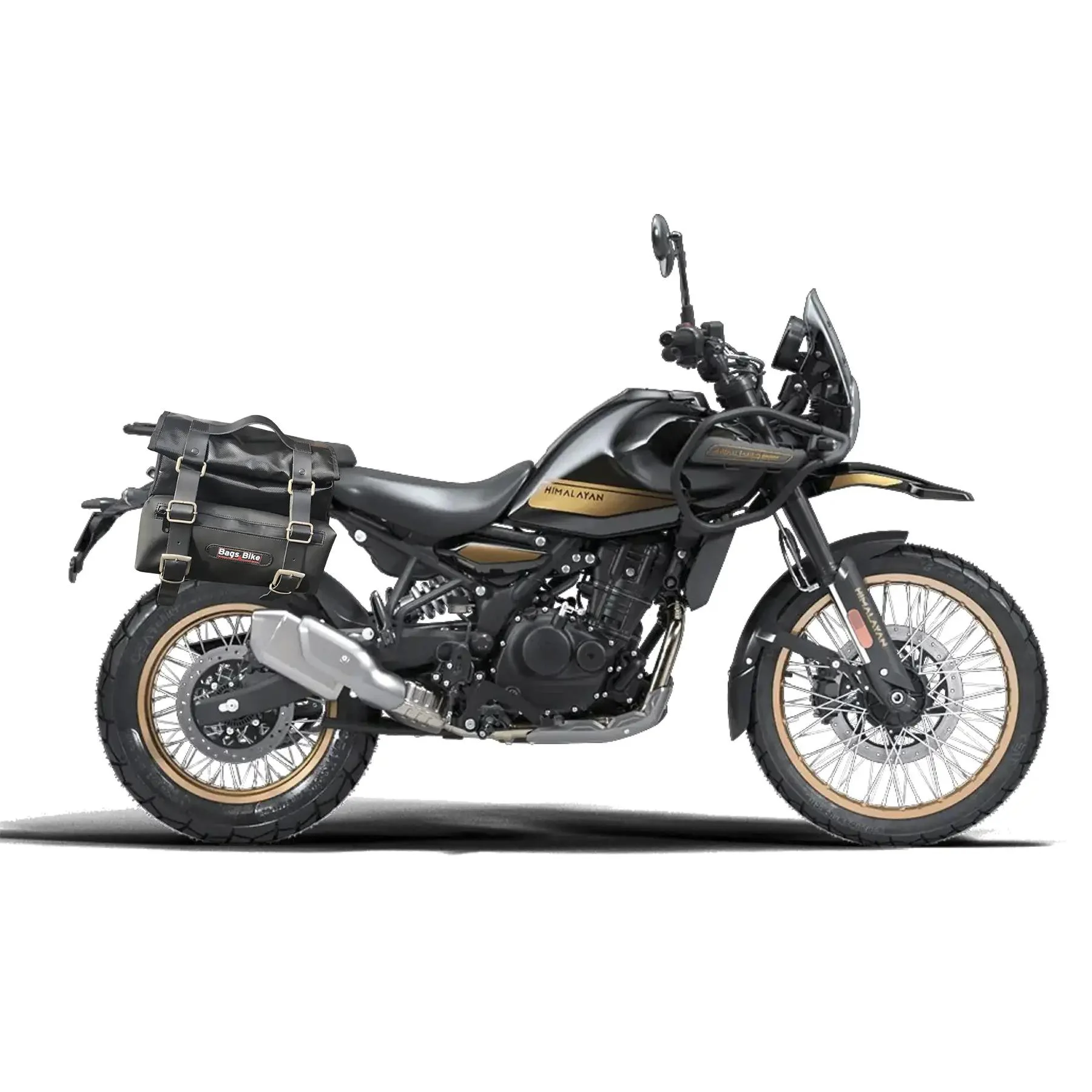 Panniers for Royal Enfield Himalayan 450, pair of CAMION in Leather side bags - Image 2