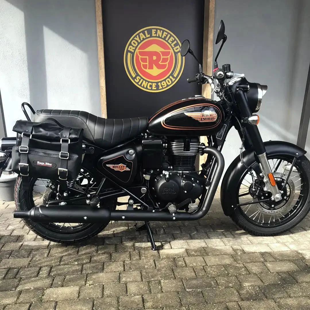 Borse laterali per Royal Enfield Bullet 350, coppia di borse CAMION in Cuoio