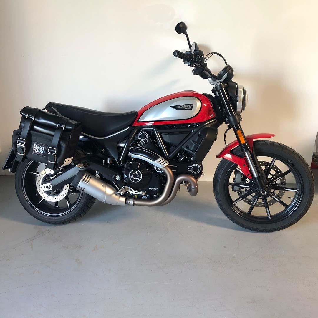 Panniers for Ducati Scrambler 2019/2022, pair of CAMION in Leather side bags - Image 3