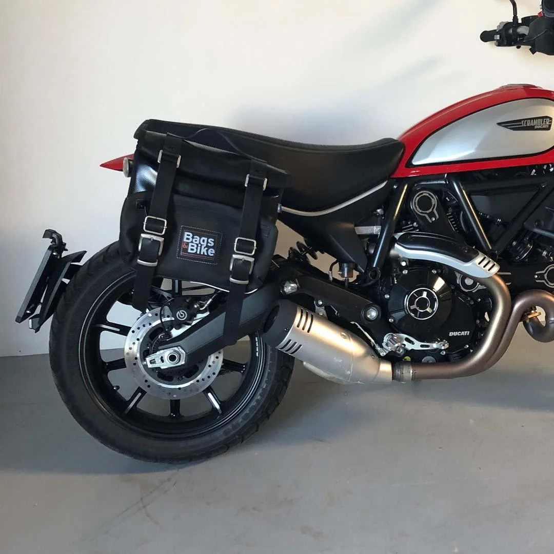 Panniers for Ducati Scrambler 2019/2022, pair of CAMION in Leather side bags - Image 4