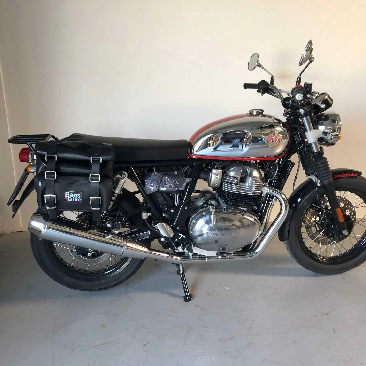 Borse laterali per Royal Enfield Interceptor Continental, coppia di borse CAMION in Cuoio - immagine 2