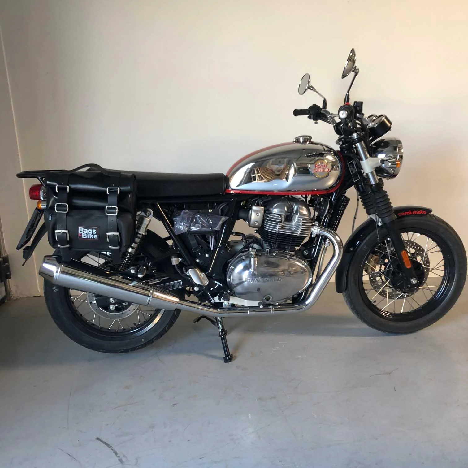 Borse laterali per Royal Enfield Interceptor Continental, coppia di borse CAMION in Cuoio - immagine 4
