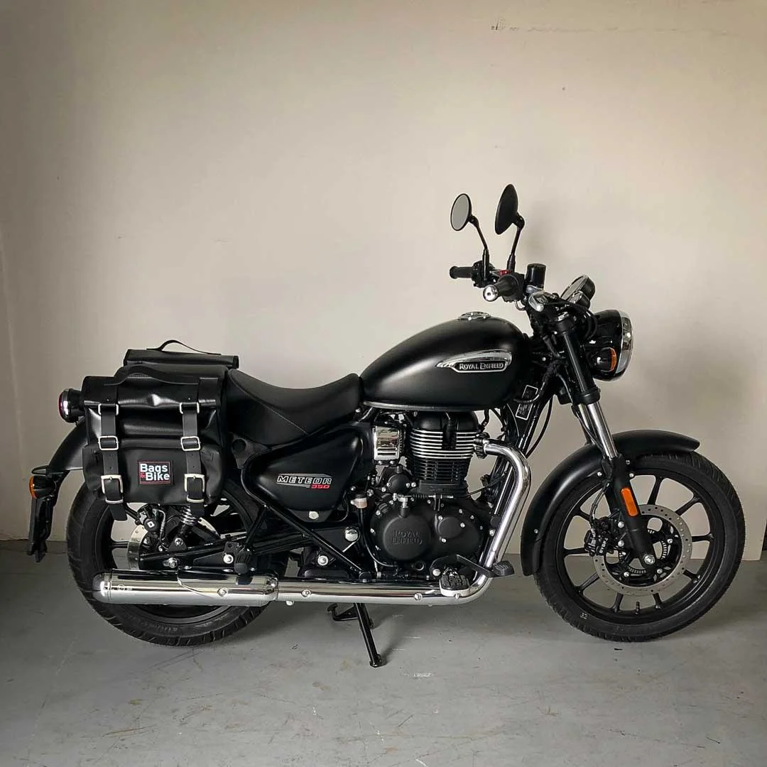 Borse laterali per Royal Enfield Meteor 350, coppia di borse CAMION in Cuoio - immagine 2