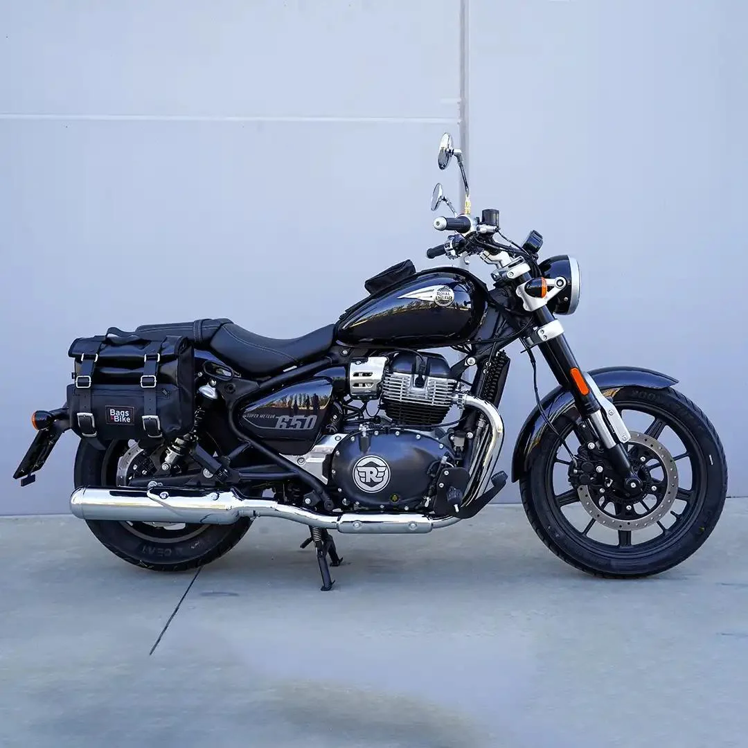 Borse laterali per Royal Enfield Super Meteor 650, coppia di borse CAMION in Cuoio