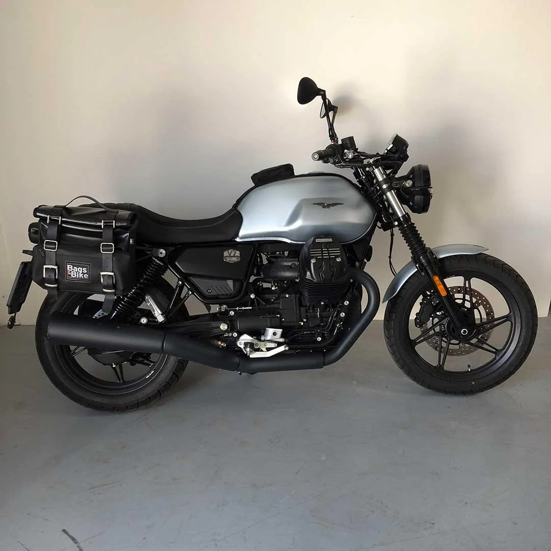 Borse laterali per Moto Guzzi V7 Special 2021/24, coppia di borse CAMION in Cuoio - immagine 6