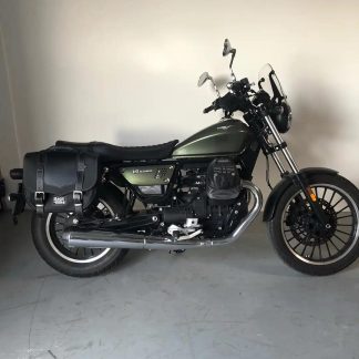 Panniers for Moto Guzzi Roamer, pair of CLASSIC in Black side bags