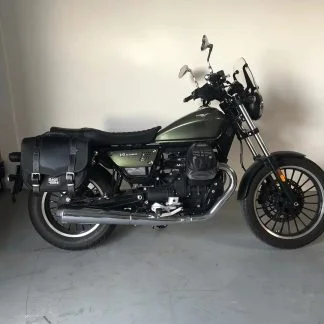 Panniers for Moto Guzzi Roamer, pair of CLASSIC in Black side bags