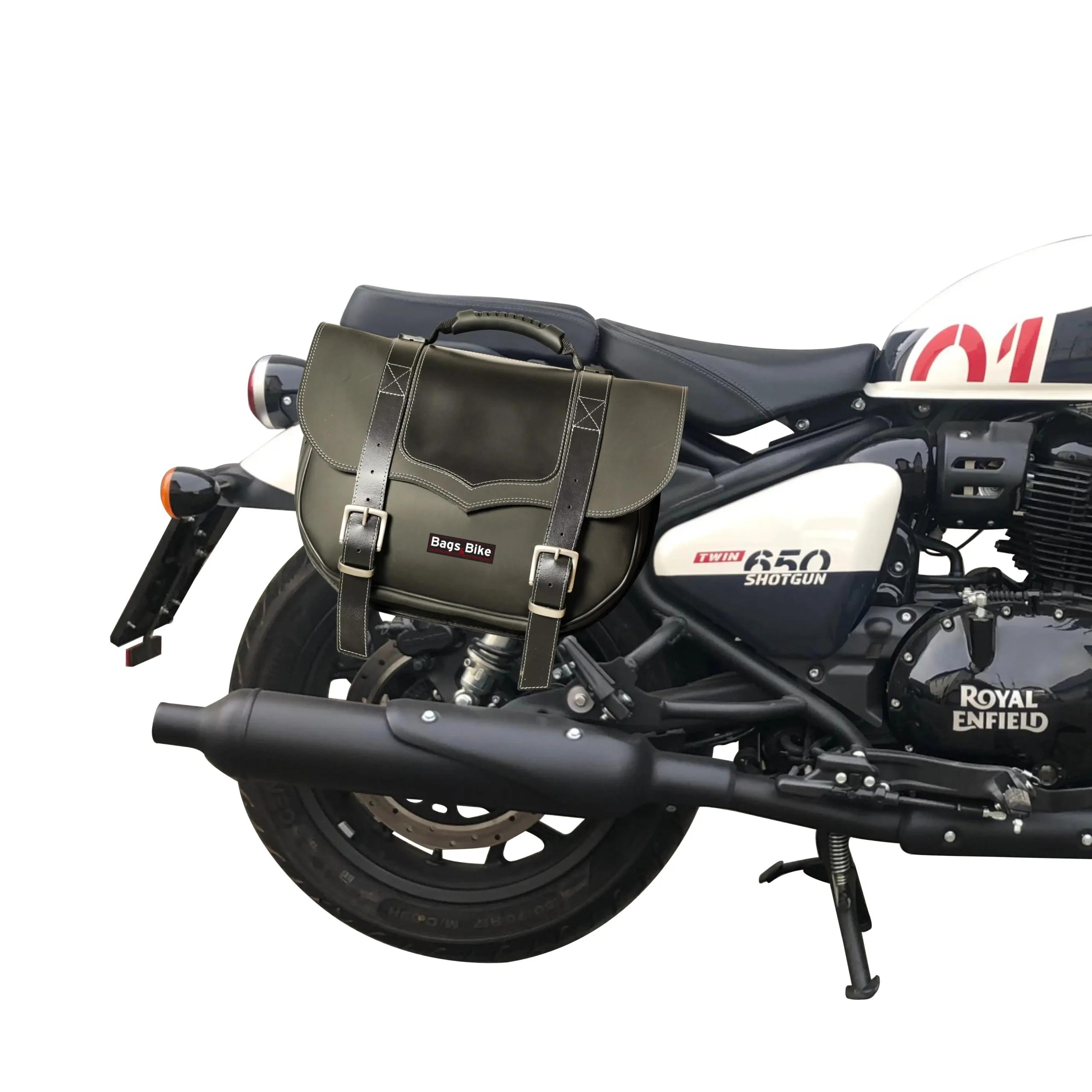 Panniers for Royal Enfield Shotgun, pair of CLASSIC in Black side bags - Image 2