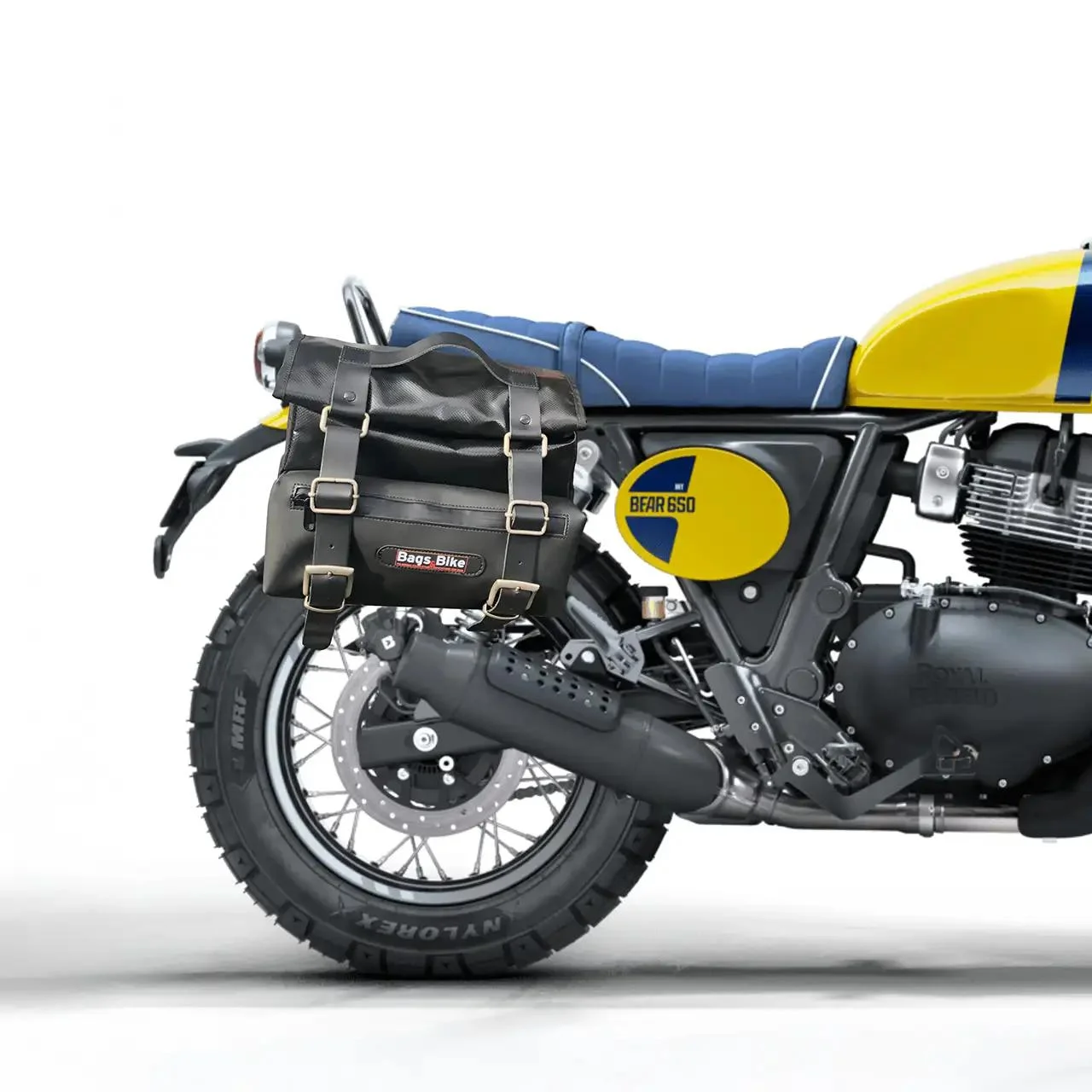 Borse laterali per Royal Enfield Bear 650, coppia di borse CAMION in Cuoio