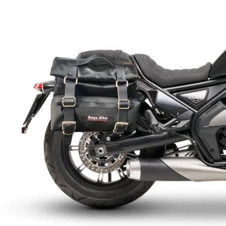 Panniers for Calibro Moto Morini, pair of CAMION in Leather side bags