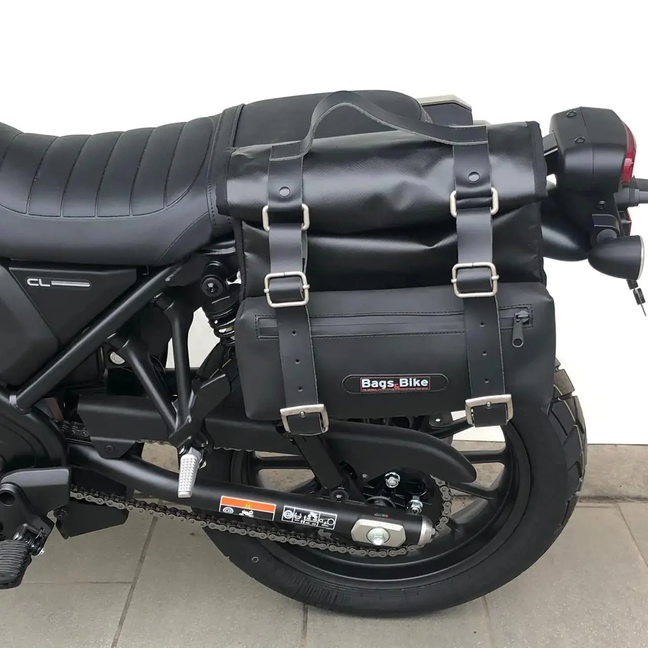 Pannier for Honda CL 500, single side bag CAMION in Leather - Image 3