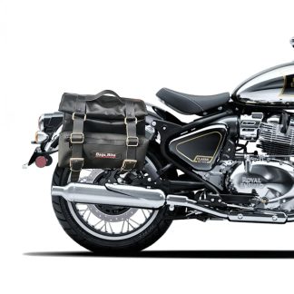 Panniers for Royal Enfield Classic 650, pair of CAMION in Leather side bags