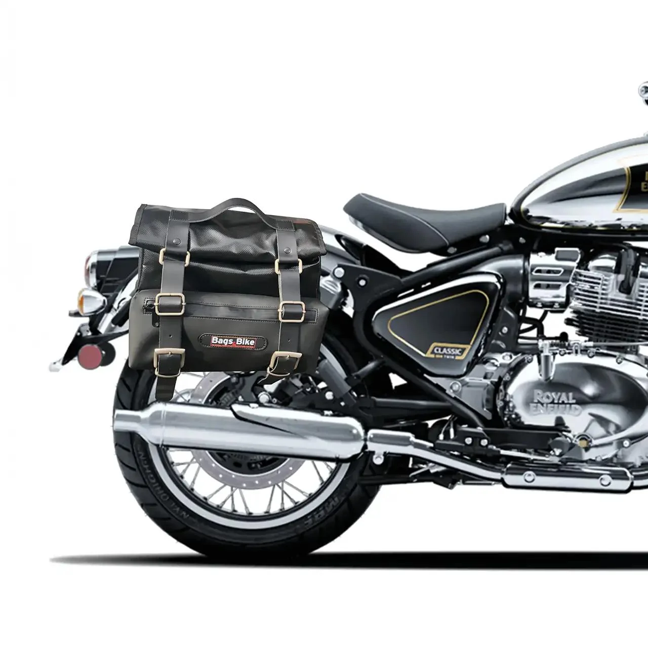 Borse laterali per Royal Enfield Classic 650, coppia di borse CAMION in Cuoio