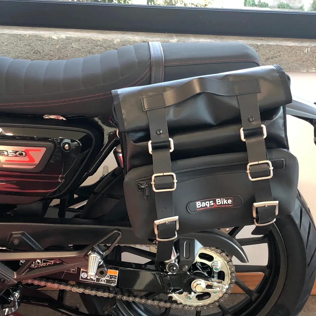 Pannier for Honda GB 350 S, left-sided bag CAMION in Leather