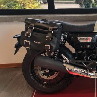 Panniers for Honda GB 350 S, pair of CAMION in Leather side bags