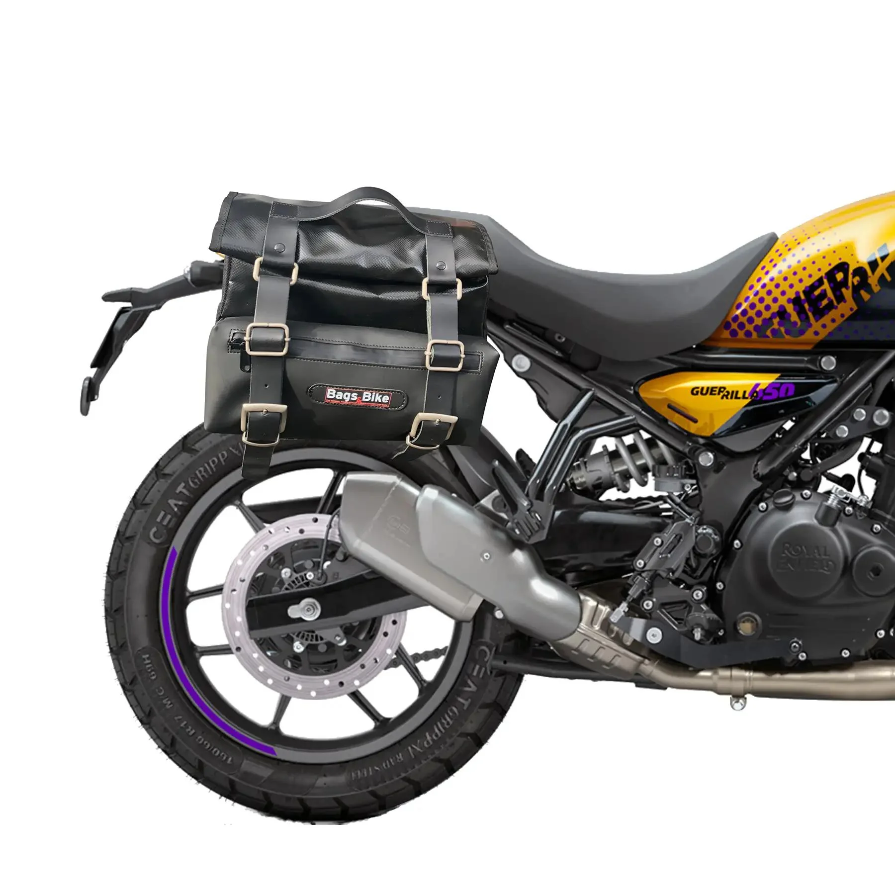 Borse laterali per Royal Enfield Guerrilla, coppia di borse CAMION in Cuoio