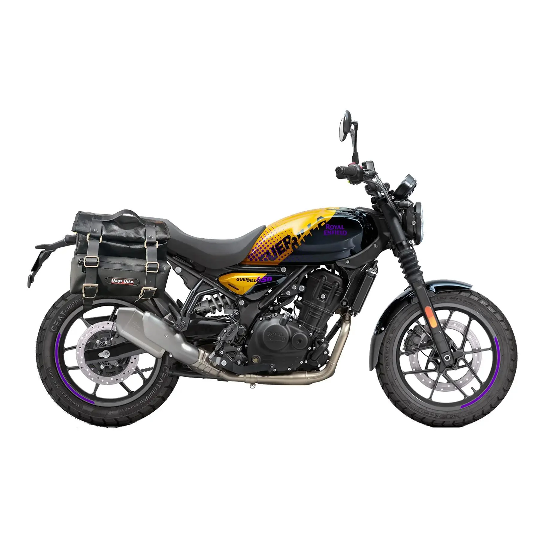 Borse laterali per Royal Enfield Guerrilla, coppia di borse CAMION in Cuoio - immagine 2