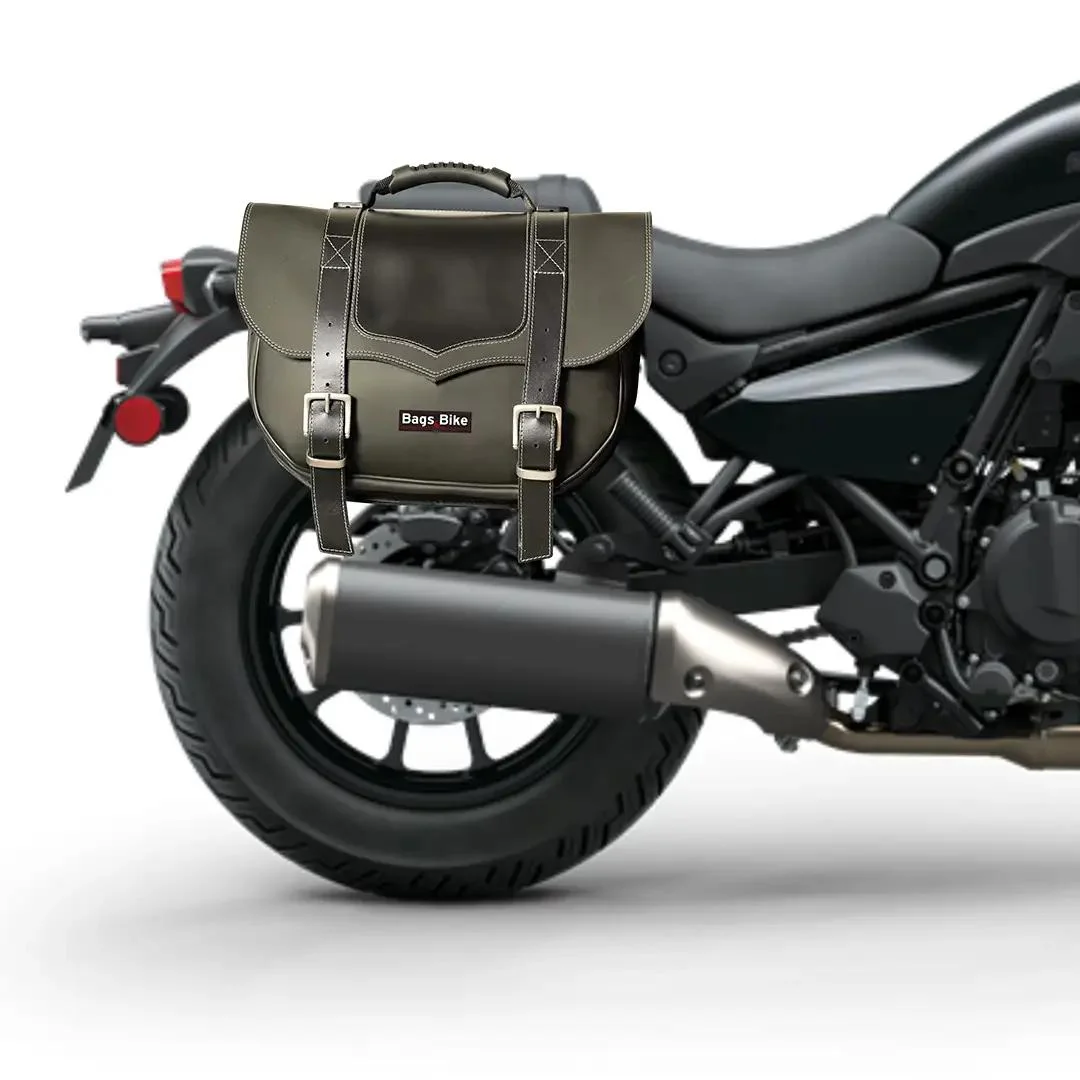 Panniers for Kawasaki Eliminator, pair of CLASSIC in Black side bags