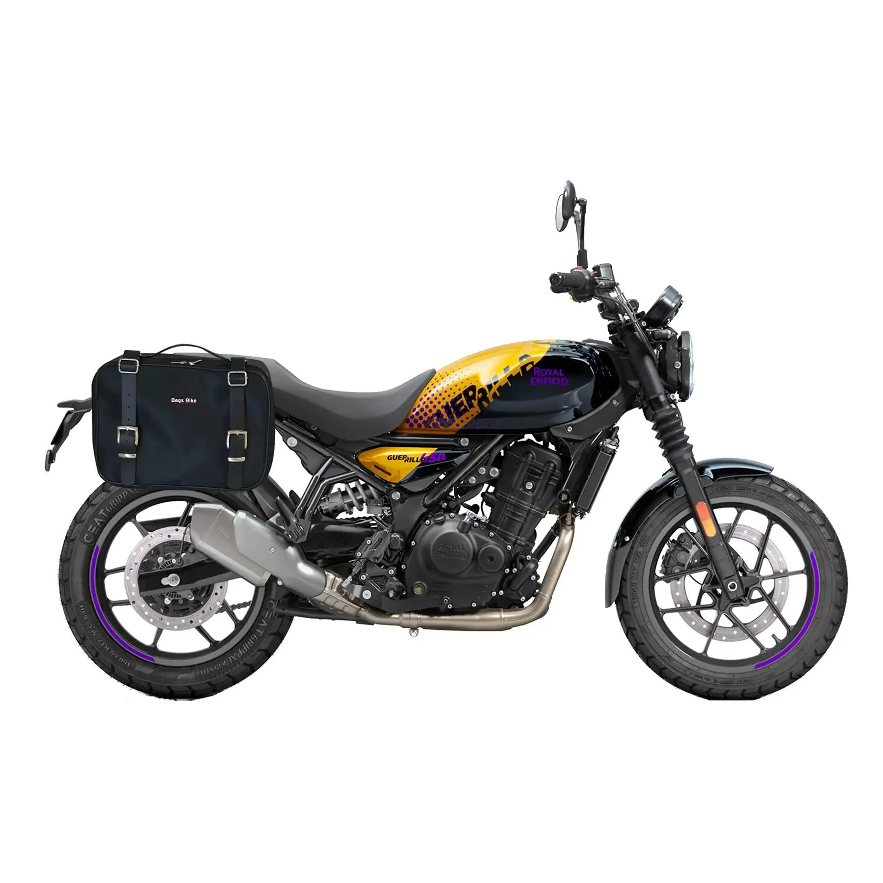 Panniers for Royal Enfield Guerrilla, pair of CONTAINER side bags - Image 2