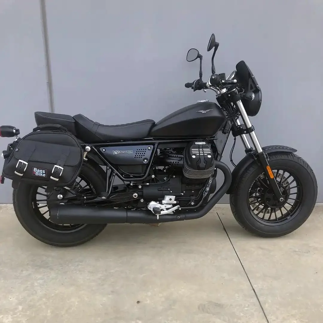 Borse laterali per Moto Guzzi Bobber, coppia di borse EXPLORER in Nera - immagine 3