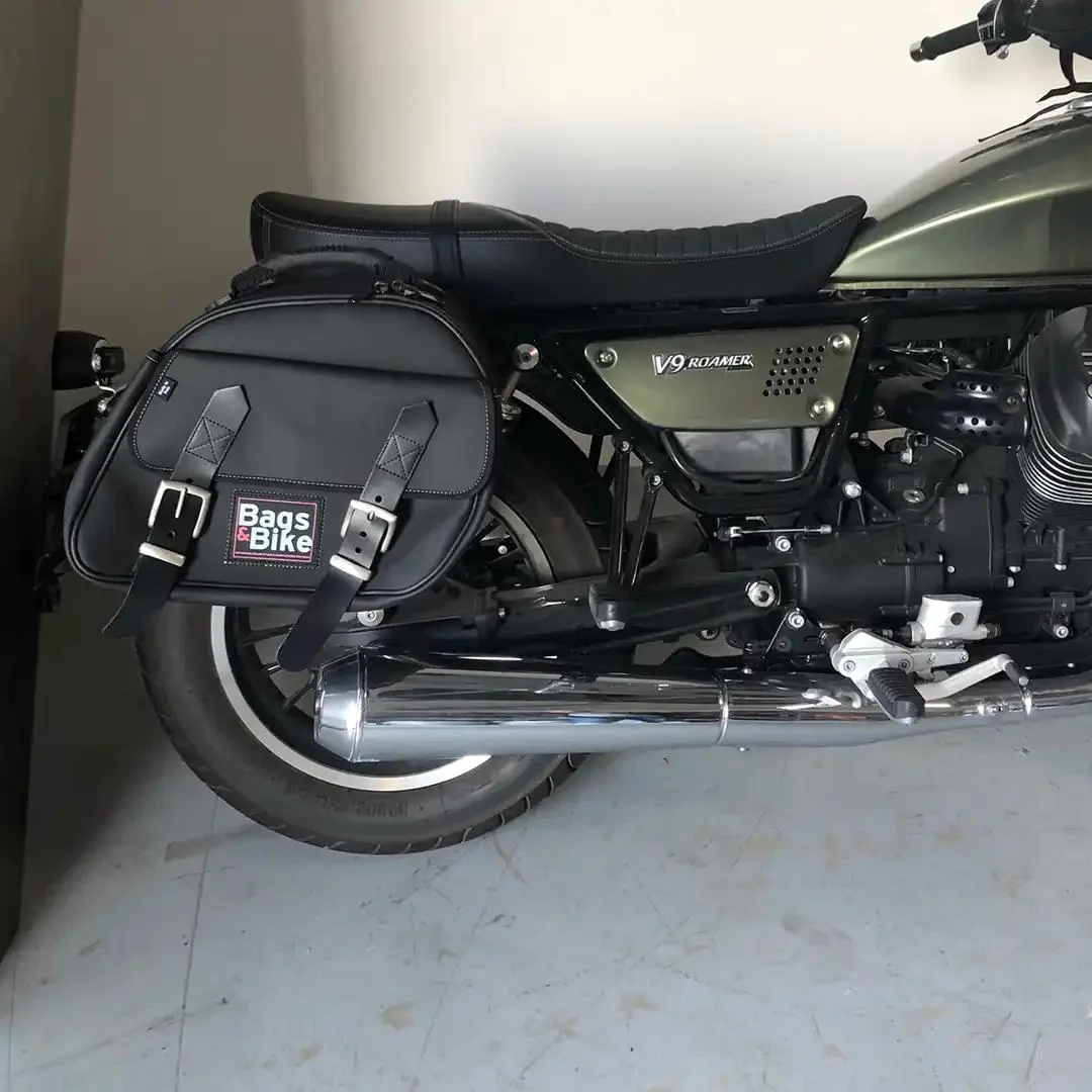 Panniers for Moto Guzzi Roamer, pair of EXPLORER in Black side bags - Image 2