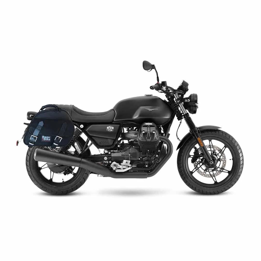 Borse laterali per Moto Guzzi V7 850 2021-25, coppia di borse EXPLORER in Nera