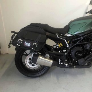 Panniers for Benelli Leoncino 800, pair of EXPLORER in Black side bags