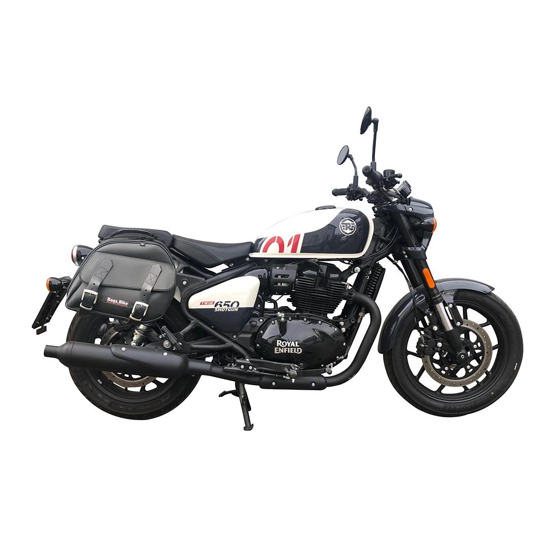 Panniers for Royal Enfield Shotgun, pair of EXPLORER in Black side bags