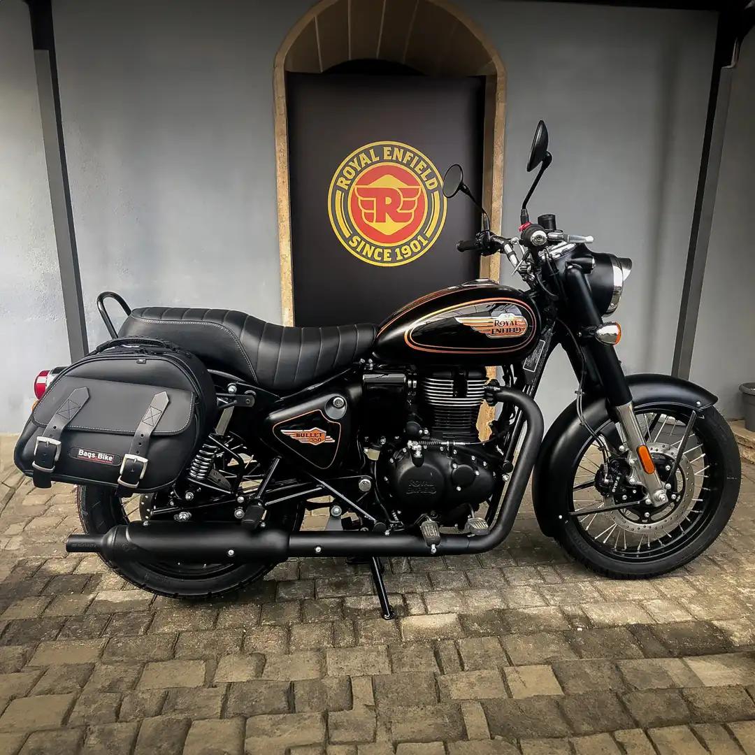 Panniers for Royal Enfield Classic 350, pair of EXPLORER in Black side bags - Image 3