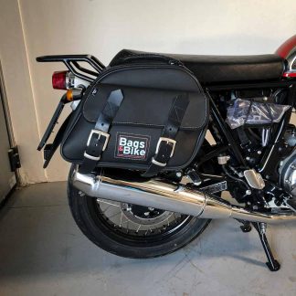 Panniers for Royal Enfield Interceptor Continental, pair of EXPLORER in Black side bags