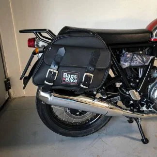 Panniers for Royal Enfield Interceptor Continental, pair of EXPLORER in Black side bags