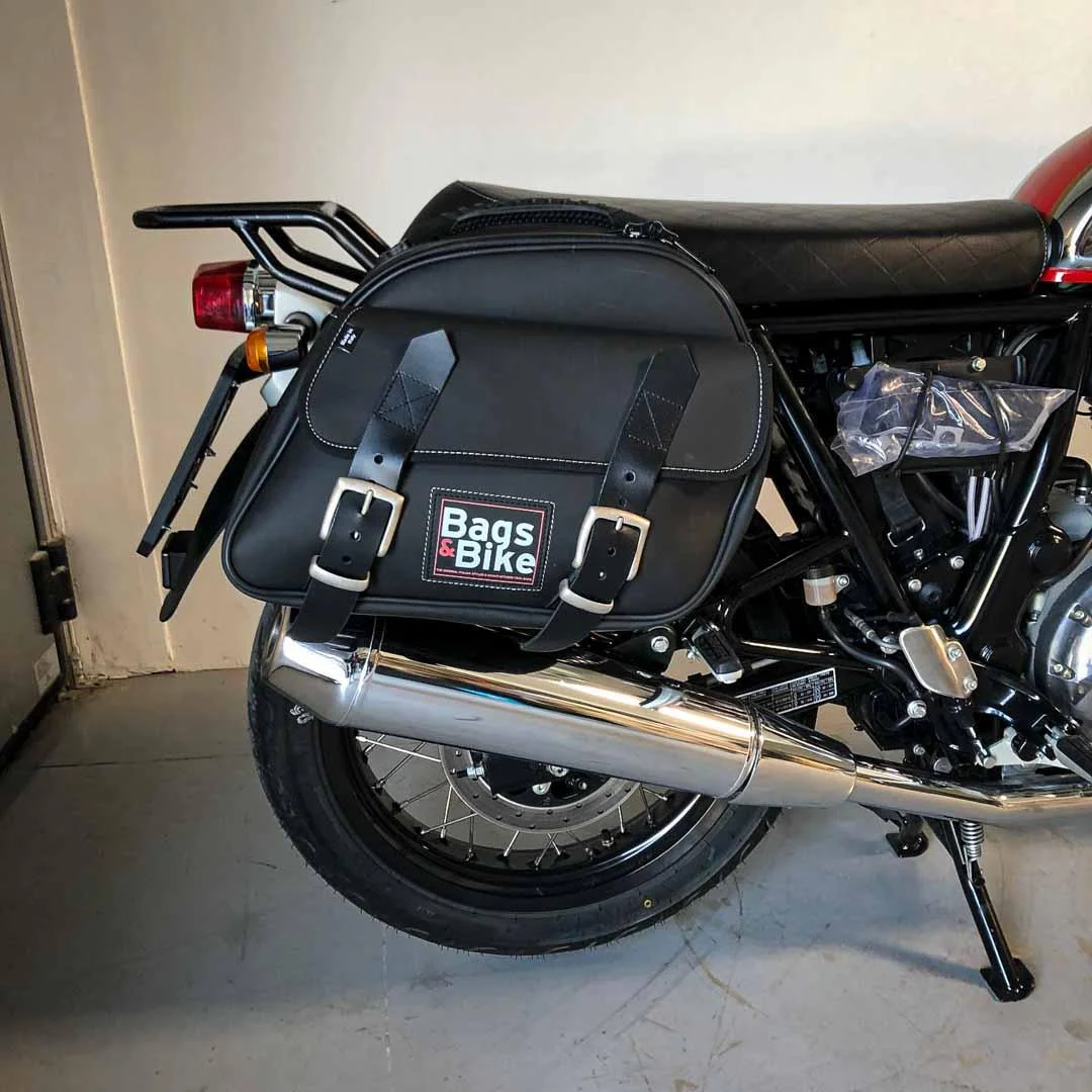 Borse laterali per Royal Enfield Interceptor Continental, coppia di borse EXPLORER in Nera