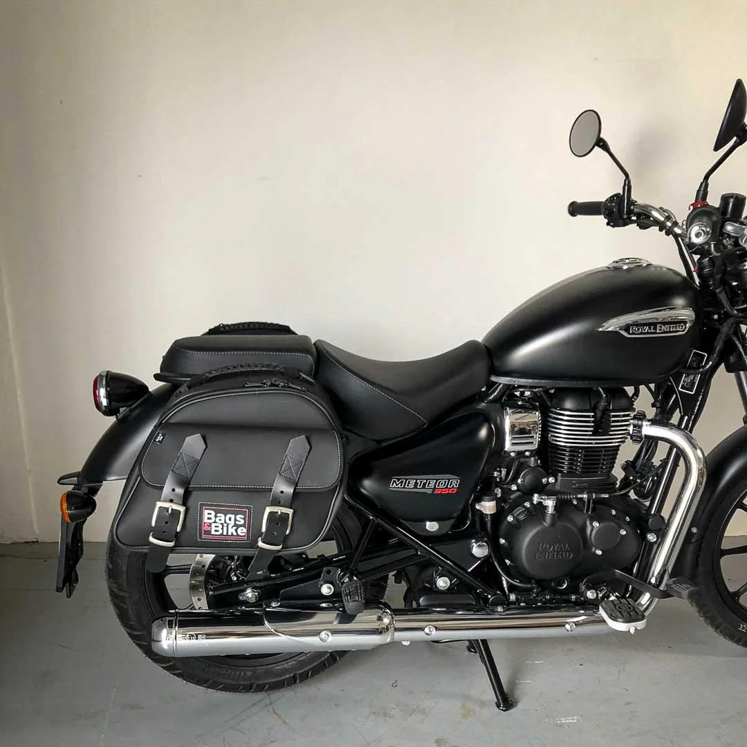 Borse laterali per Royal Enfield Meteor 350, coppia di borse EXPLORER in Nera