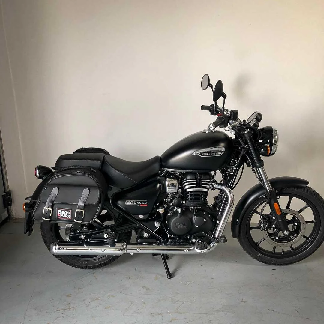 Borse laterali per Royal Enfield Meteor 350, coppia di borse EXPLORER in Nera - immagine 2