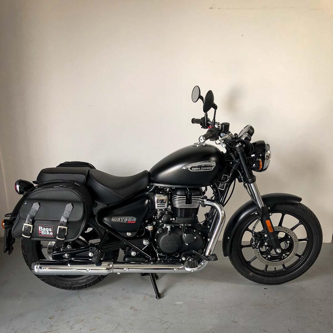 Panniers for Royal Enfield Meteor 350, pair of EXPLORER in Black side bags - Image 3