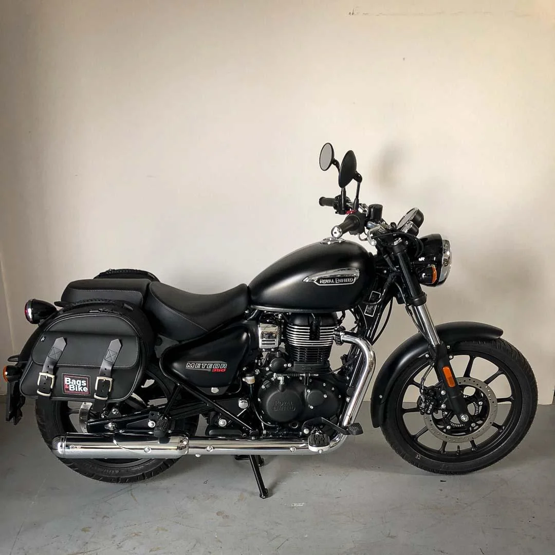 Borse laterali per Royal Enfield Meteor 350, coppia di borse EXPLORER in Nera - immagine 3