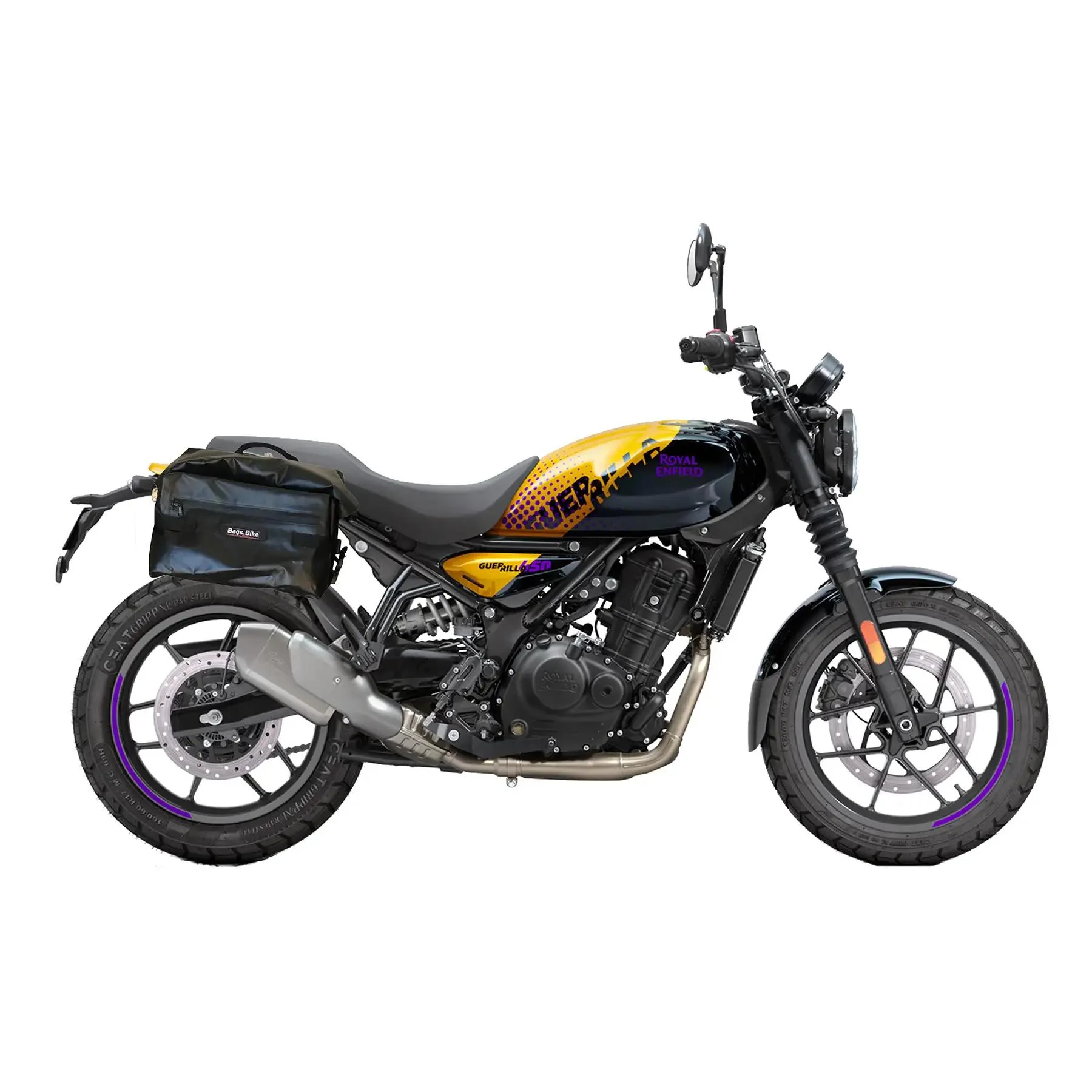 Panniers for Royal Enfield Guerrilla, pair of EVEREST side bags - Image 2