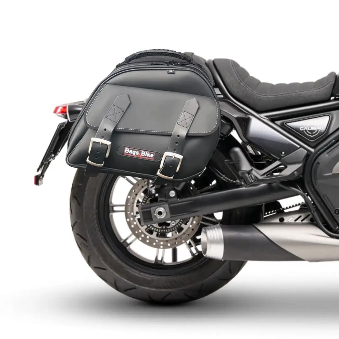 Panniers for Calibro Moto Morini, pair of EXPLORER in Black side bags