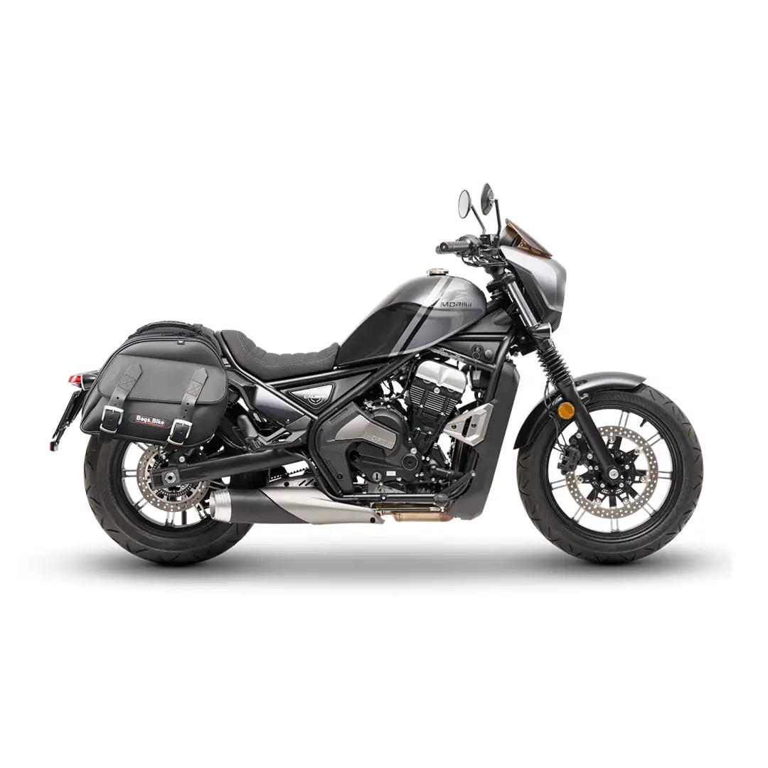 Panniers for Calibro Moto Morini, pair of EXPLORER in Black side bags - Image 2