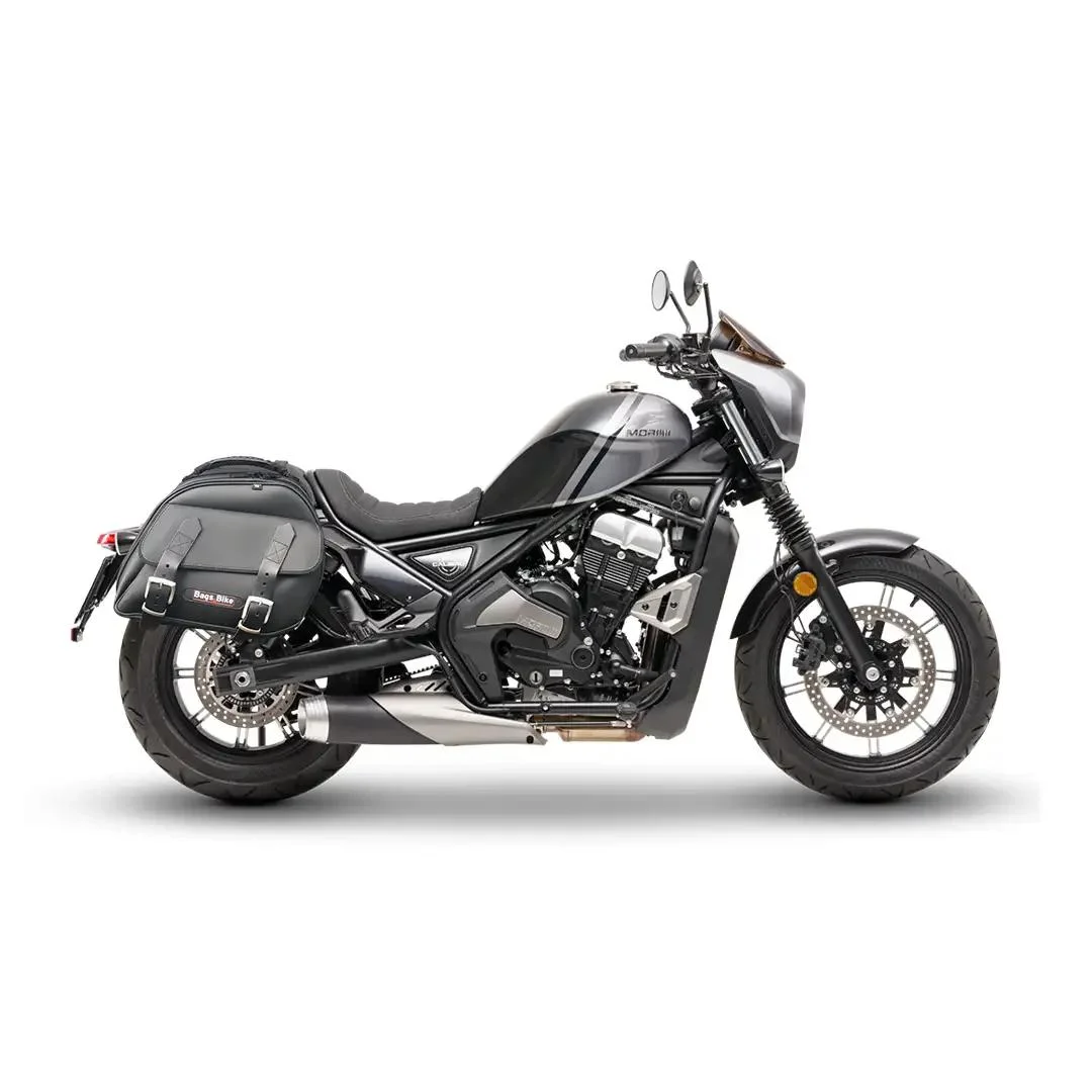 Borse laterali per Calibro Moto Morini, coppia di borse EXPLORER in Nera - immagine 2