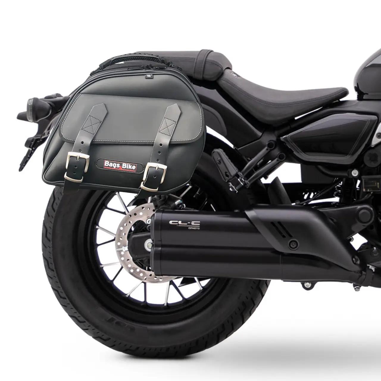 Panniers for Cfmoto CL450 C, pair of EXPLORER in Black side bags