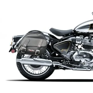 Panniers for Royal Enfield Classic 650, pair of EXPLORER in Black side bags