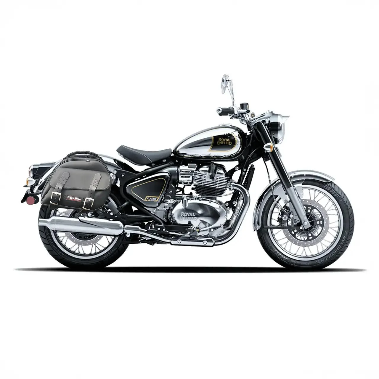Borse laterali per Royal Enfield Classic 650, coppia di borse EXPLORER in Nera - immagine 3