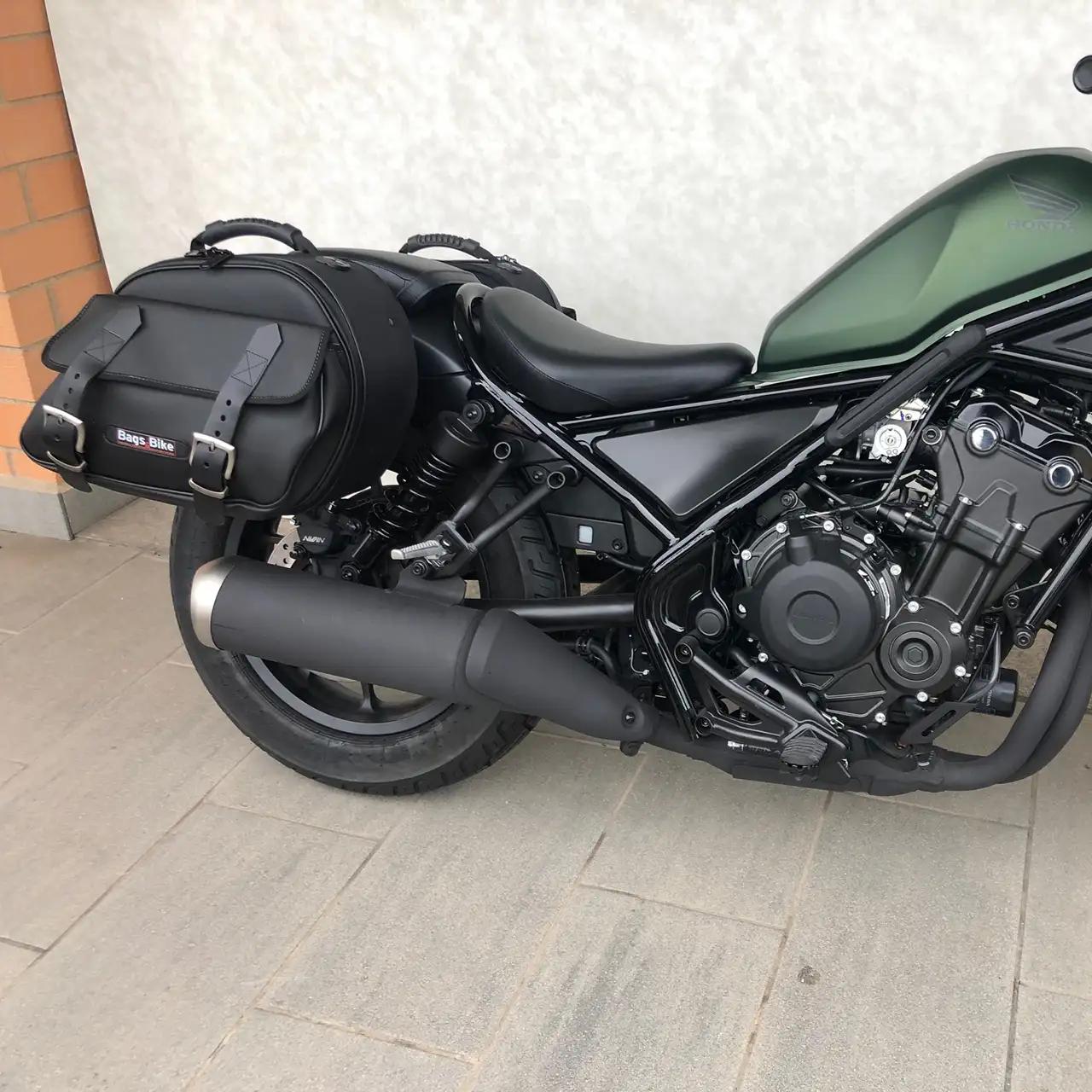 Panniers for Honda Rebel 500, pair of EXPLORER in Black side bags - Image 3